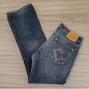 Levi's Dark Blue Wash Straight Leg Jeans